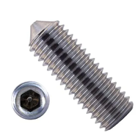 Винт установочный М2х3 DIN 914 с острым концом нержавеющая сталь А2